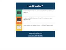 Tablet Screenshot of headlinealley.com